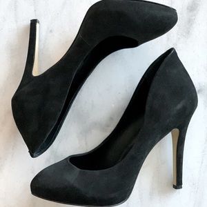 BCBG Black Suede heels